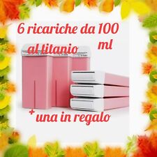 KIT DEPILAZIONE RICARICA 6 RULLO TITANIO CERA  CARTUCCIA ROLLON CERETTA