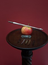 Antico Cinese c1900 Argento Lungo Affondante Penna Bella Molto Raro Scorta Punte