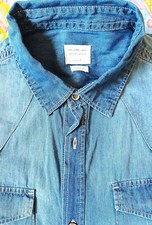 V  Camicia primavera/estate, di jeans leggera, maniche lunghe, taglia regular.