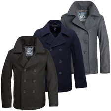 Brandit pea coat - coat, marino