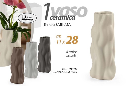 Vaso fiori satinato design - vaso,