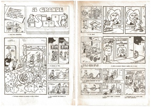 Pagine striscia fumetto comico