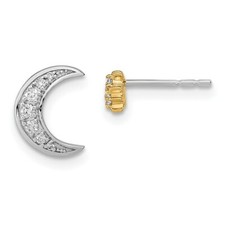 14K Two-tone Gold Moon and