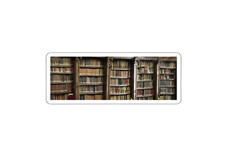 Bookshelves Library Sticker