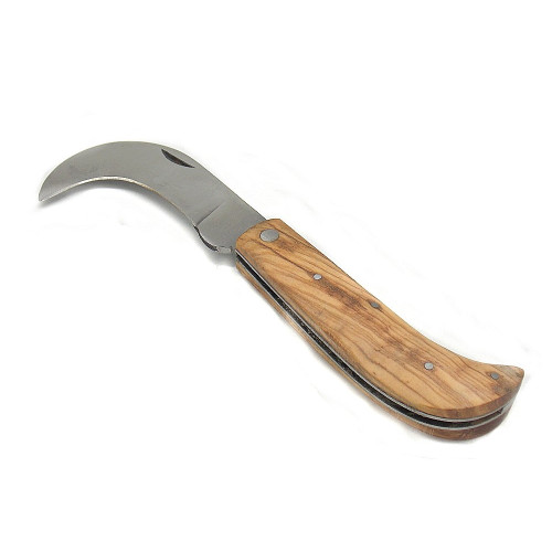 Coltello roncola manico legno