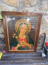 Madonna stampa antica con - madonna,