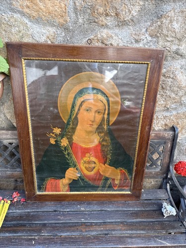 Madonna stampa antica con - stampa,