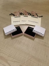 Originali PANDORA 2 Scatole e 3 Buste Confezioni Regalo. NUOVE