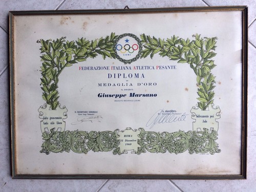 Sport diploma di medaglia - -,
