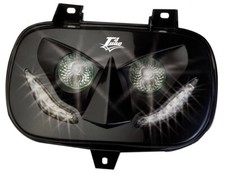Maschera faro nera con leds