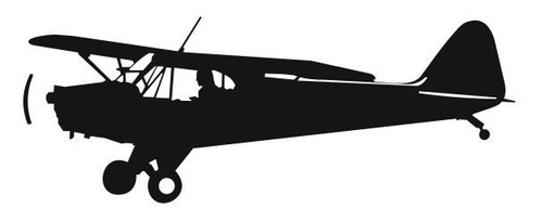 Adesivo piper cub - adesivo, j-3