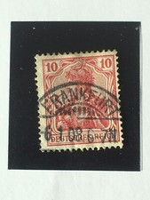 Rare 1921 Germany 10 Pfennig Red Stamp Used Hinged Deutsches Reich Frankfurt