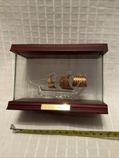 Glass Ship Model Santa Maria