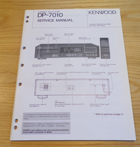 Kenwood 7010 lettore - lettore, cd