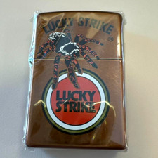 Accendino ad olio Zippo Lucky Strike logo modello Spider 2015 con scatola mai usato dal GIAPPONE