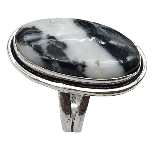 Anello placcato argento - , pietra