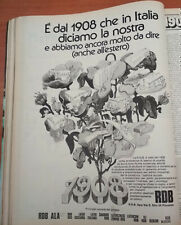 PUBBLICITA' ORIGINALE VINTAGE 1976  -  RDB PIACENZA