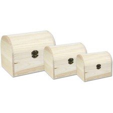 3 scatole in legno per