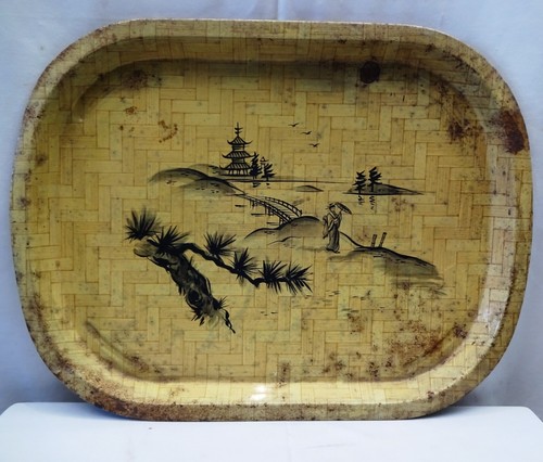Vintage latta servire - vintage, vassoio