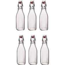 SET 6 BOTTIGLIE IN VETRO SWING CON TAPPO A CHIUSURA ERMETICA 0,250 LT