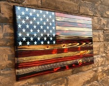Bandiera americana in legno