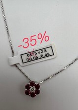 CIONDOLO in oro18k modello magic RUBINI 0,48ct e DIAMANTE 0,05 ct