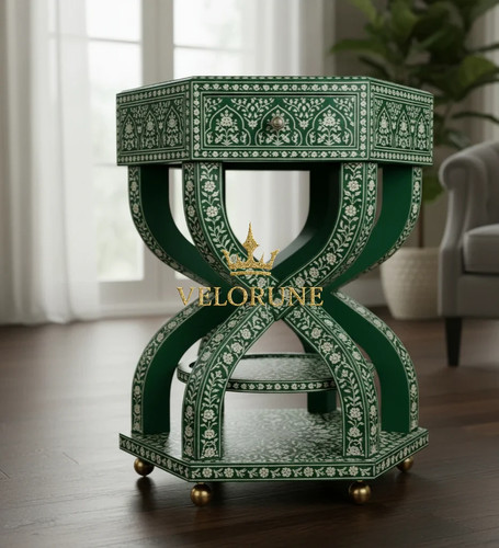 Comodino velorune intarsiato - comodino,