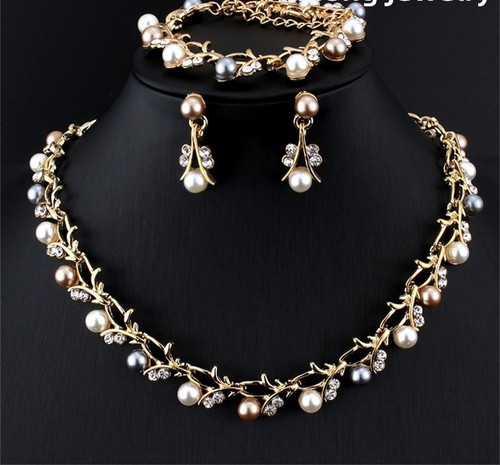 Completo gioielli foglie con - completo,