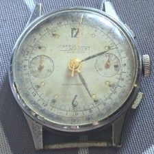 Cronografo CHARLES Nicolet Tramelan Ruota Colonne Cal. 39  Chronograph Watch