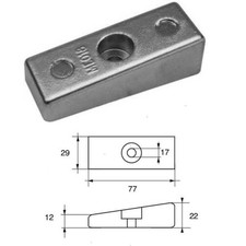 Anodo a piastrina per gambo