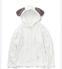 Felpa bianca con cappuccio