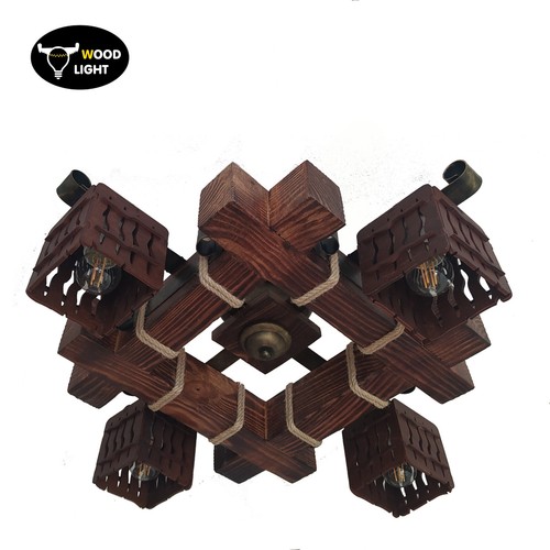 Lampada legno lampadario - lampada,