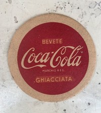 Coca Cola Sottobicchiere Bevete Ghiacciata Anni 60 No Insegna Smaltata Epoca
