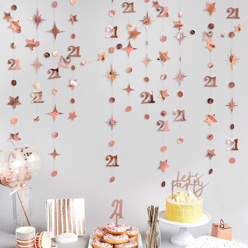 Rose gold number cerchio - gold, 21