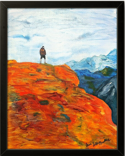 Hiker cliff vibrante - hiker,