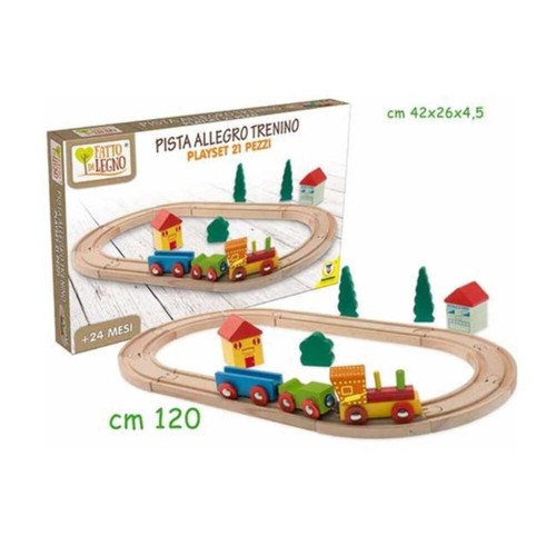 Pista allegro trenino legno - trenino,