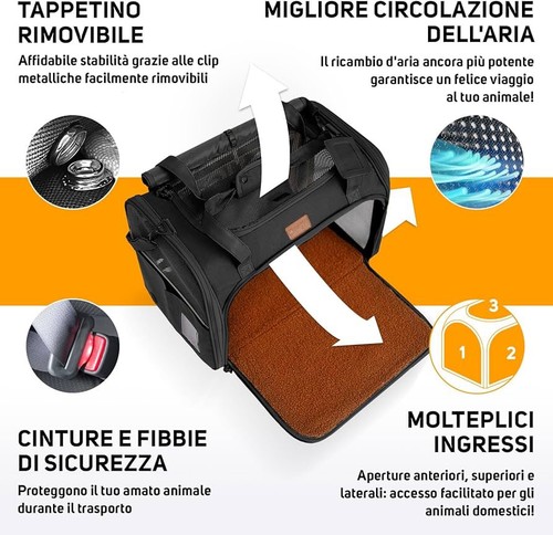 Trasportino cane gatto borsa - trasportino,