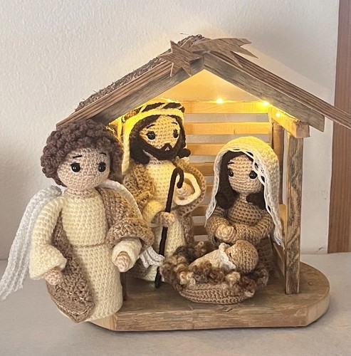 Presepe uncinetto capanna in - presepe,