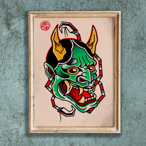 Maschera giapponese hannya - giapponese,