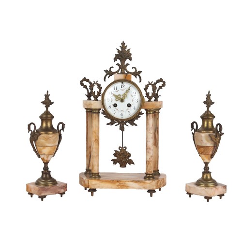 Trittico orologio marmo - trittico, in