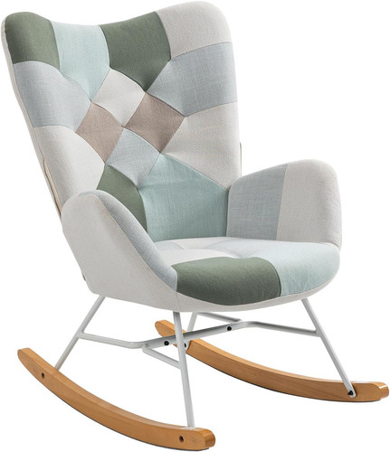 Sedia dondolo patchwork - sedia, a