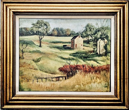 Dipinto paesaggio olio - , su