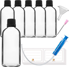 Handsunity 100Ml-6Pz Di Flacone Contagocce - Piccola Bottiglia Di Vetro Chiaro S