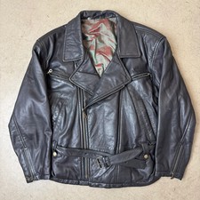 (M) Giacca di pelle nera da