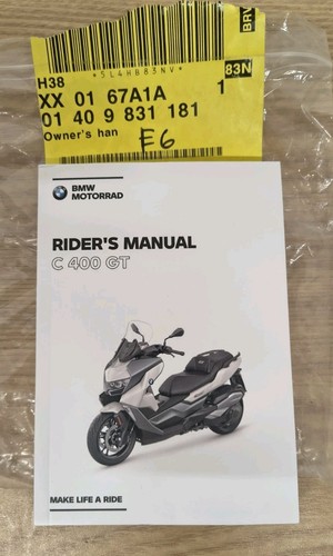 Bmw c400gt manuale uso - c400gt, d'uso