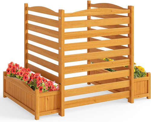 Fioriera rialzata legno con - in,