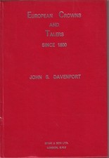 HN DAVENPORT J. S. - European Crowns and talers since 1800. London, 1964.  a706