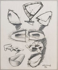 Paolo Schiavocampo (Palermo 1924-Milano 2022) opera del 1972 no Guttuso,Migneco