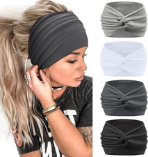 Fascia Capelli Donna 4 Pcs 7'' Elastico Cerchietto Capelli Donna Movimento Yoga 