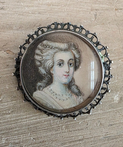 Spilla argento ritratto su - spilla,